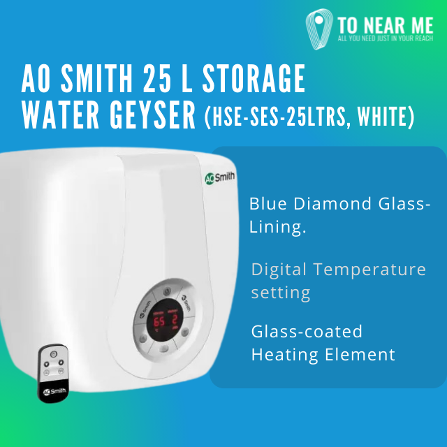 AO Smith 25 L Storage Water Geyser (HSE-SES-25LTRS, White)